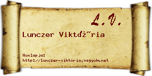 Lunczer Viktória névjegykártya